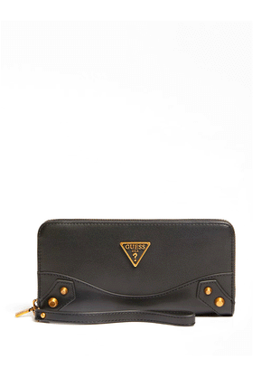Guess Amantea Zip Around Wallet, Black