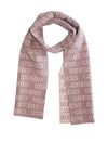 Guess Logo Lettering Scarf, Taupe & Pink