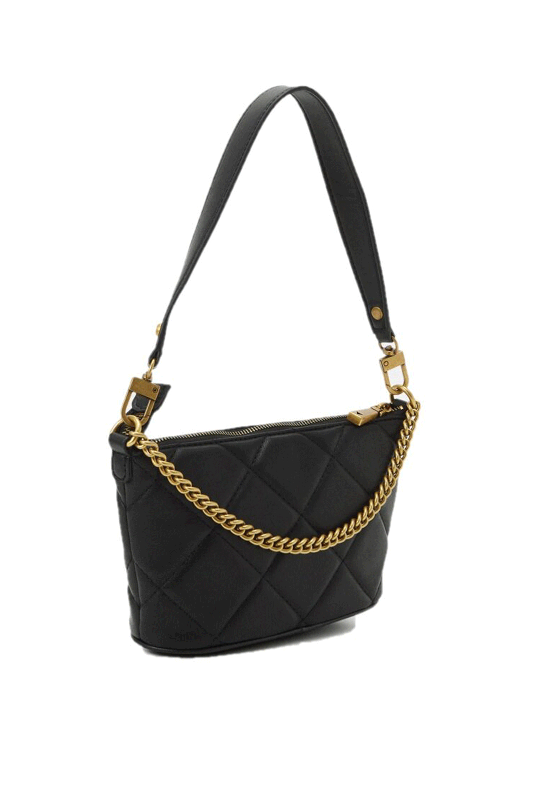 Guess Cessily Quilted Shoulder Bag, Black