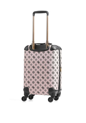Guess Wilder 4G Logo 4 Wheel Spinner Cabin Suitcase, Pink Dust