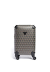 Guess Wilder Logo 4 Wheel Spinner Cabin Suitcase, Black & Cognac