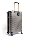 Guess Wilder Logo 4 Wheel Spinner Large Suitcase, Black & Cognac
