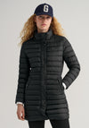 Gant Womens Light Down Mid Length Coat, Black