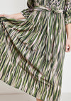 Gerry Weber Print A Line Maxi Dress, Green Multi