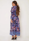 Girl in Mind Angela Print Maxi Shirt Dress, Blue Multi