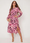 Girl in Mind Cass Giraffe Print Dress, Purple