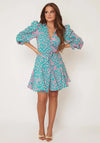 Girl in Mind Eve Mini Dress, Pink & Turquoise