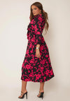 Girl in Mind Odette Floral Shirt Dress, Black & Pink