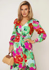 Girl In Mind Alexia Floral Print Maxi Dress, Green Multi