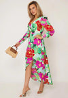 Girl In Mind Alexia Floral Print Maxi Dress, Green Multi