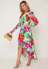 Girl In Mind Alexia Floral Print Maxi Dress, Green Multi