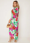 Girl In Mind Alexia Floral Print Maxi Dress, Green Multi