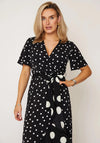 Girl In Mind Maisie Mix Polka Dot Maxi Dress, Black