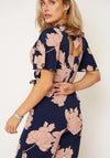 Girl In Mind Deena Floral Wide Leg Jumpsuit, Navy & Blush