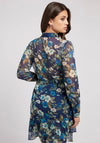 Guess Womens Floral Shirt, Navy Multi