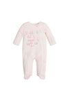 Guess Baby Girls Velour Sleepsuit Gift Box Set, Pink