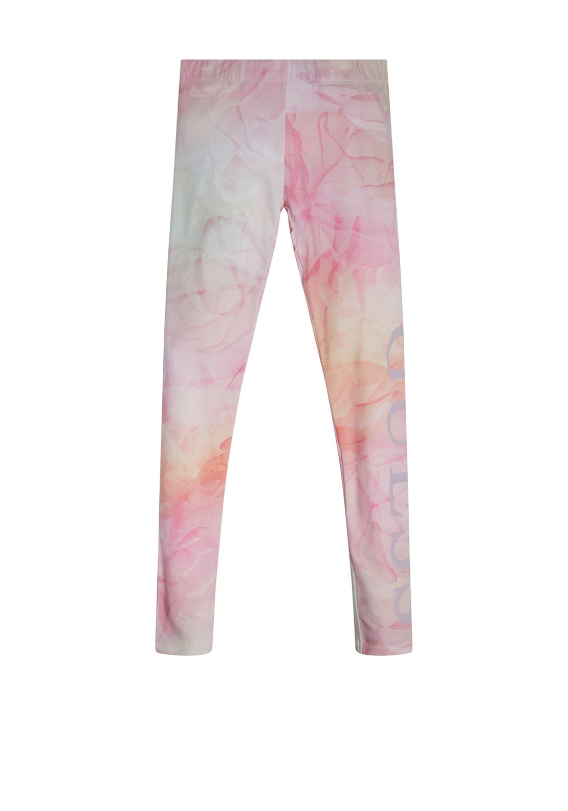 Guess Girls Floral Guess Logo Leggings, Pink