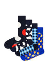 Happy Socks 4 Pair My Favourite Blues Gift Set, Navy Multi