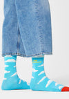 Happy Socks Cloud Socks, Light Blue Multi