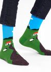 Happy Socks Little House on the Moorland Socks, Green Multi