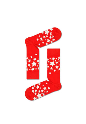 Happy Socks Stars Socks Gift Box, Red & White