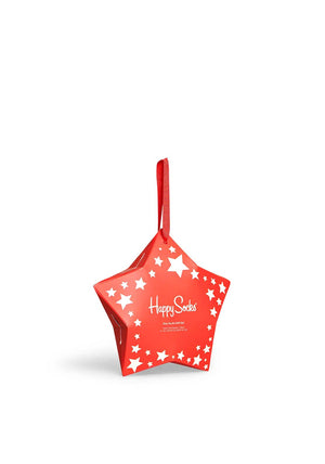 Happy Socks Stars Socks Gift Box, Red & White