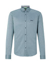 Hugo Boss Biado Logo Shirt, Navy & Mint