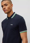 Hugo Boss Paddy Polo Shirt, Dark Blue & Green