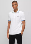 Hugo Boss Paddy Polo Shirt, White & Blue