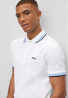 Hugo Boss Paddy Polo Shirt, White & Blue