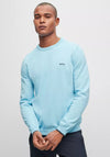 Hugo Boss Rallo Round Neck Sweater, Light Blue