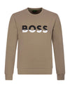 Hugo Boss Salbo Logo Sweatshirt, Beige