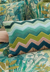 Harlequin Floreana Cushion, Fig Leaf & Coral