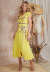 Hope & Ivy Belle Floral Embroidery Dress, Yellow