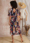 Hope & Ivy Frima Floral Tiered Midi Dress, Multi