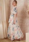 Hope & Ivy Carin Floral Wrap Maxi Dress, Cream Multi