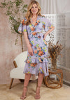 Hope & Ivy Chloe Ann Floral Midi Dress, Lilac Multi