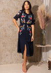 Hope & Ivy Anais Floral Midi Dress, Navy
