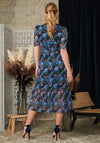 Hope & Ivy Val Midi Dress, Blue Multi
