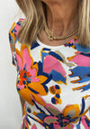 Barbara Lebek Flower Print T-Shirt, Orange Multi
