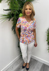 Barbara Lebek Abstract Print V-Neck T-Shirt, Multi
