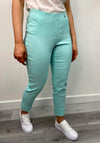 Robell Bella 09 Turn Up Ankle Grazer Trousers, Aqua
