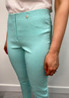 Robell Bella 09 Turn Up Ankle Grazer Trousers, Aqua