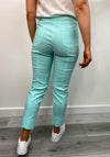 Robell Bella 09 Turn Up Ankle Grazer Trousers, Aqua