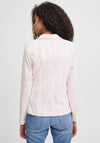 Ichi Abstract Stripe Blazer, Cloud Dancer