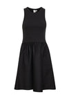 Ichi Ribbed Body Textured Skirt Mini Dress, Black