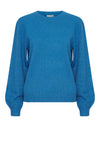 Ichi Balloon Sleeve Sweater, Blue