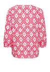 Ichi Tie Neck Printed Blouse, Pink