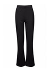 Ichi Flared Stretch Trousers, Black