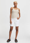 Ichi Woven Vest, Beige